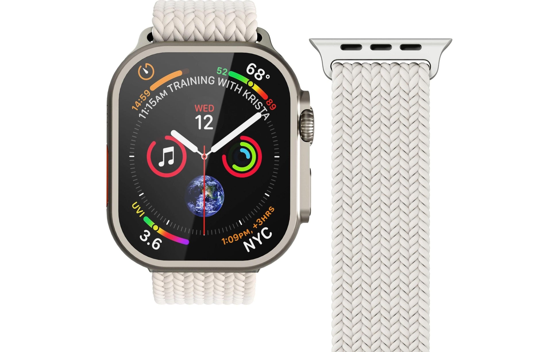 Vonmählen Woven Loop – Creme, für Apple Watch 40/41/42 mm