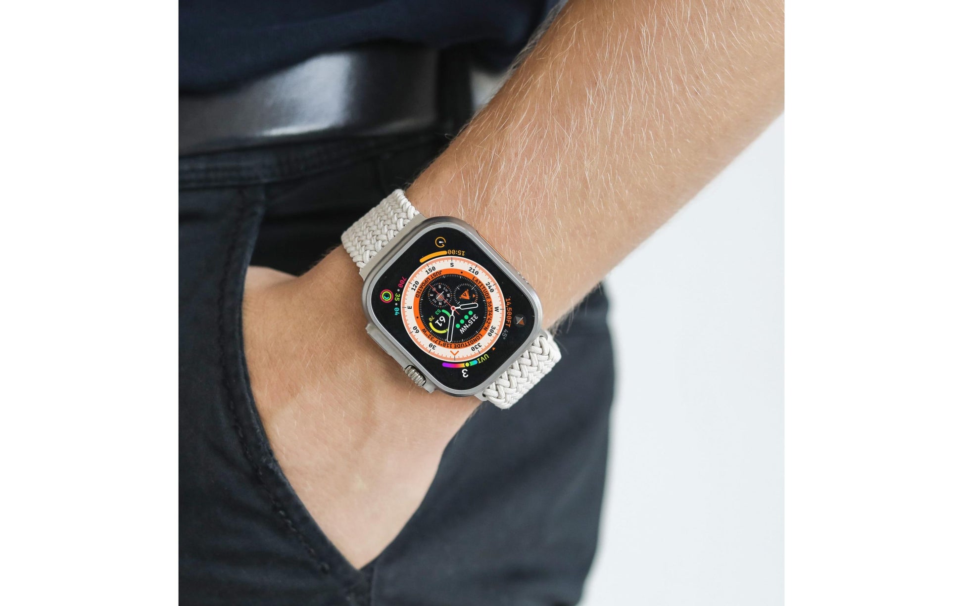 Vonmählen Woven Loop – Armband – für Apple Watch (diverse Grössen), Creme, Nylon