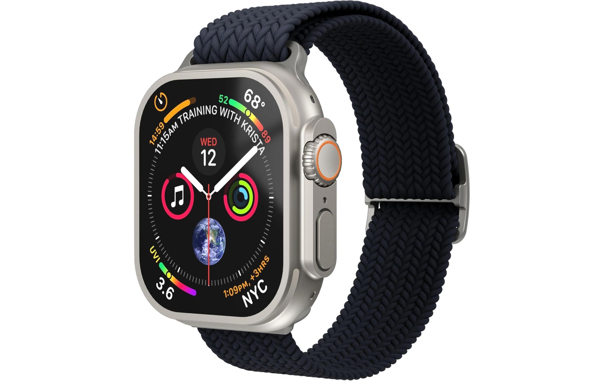 Vonmählen Woven Loop – Navy, für Apple Watch 44–49 mm