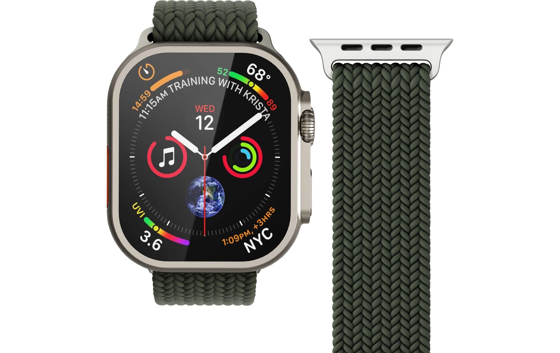 Vonmählen Woven Loop, Olive, für Apple Watch 40 mm, 41 mm, 42 mm