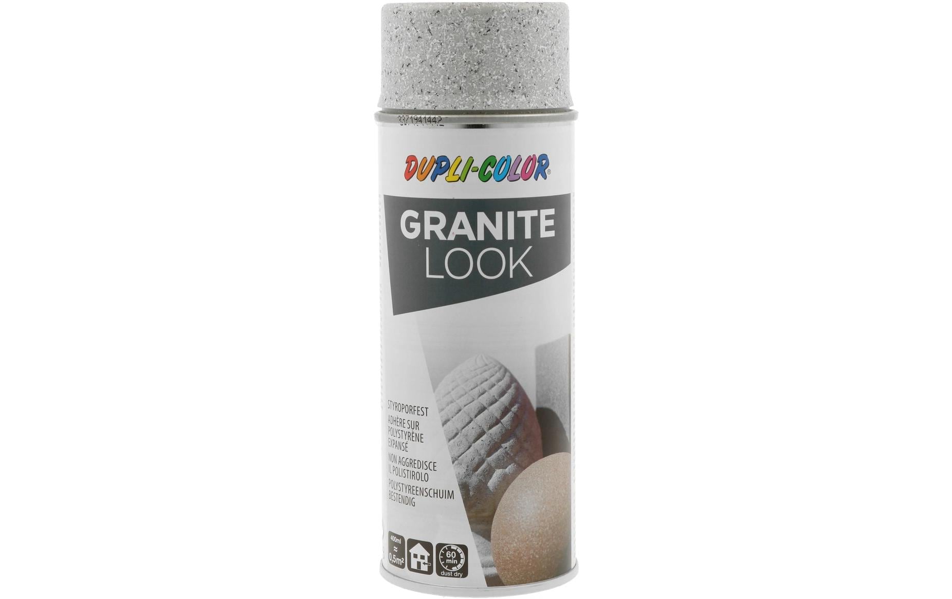 Dupli-Color Granite Look Farbspray – Hellgrau, glänzend – 400 ml – für Glas, Metall, Kunststoff