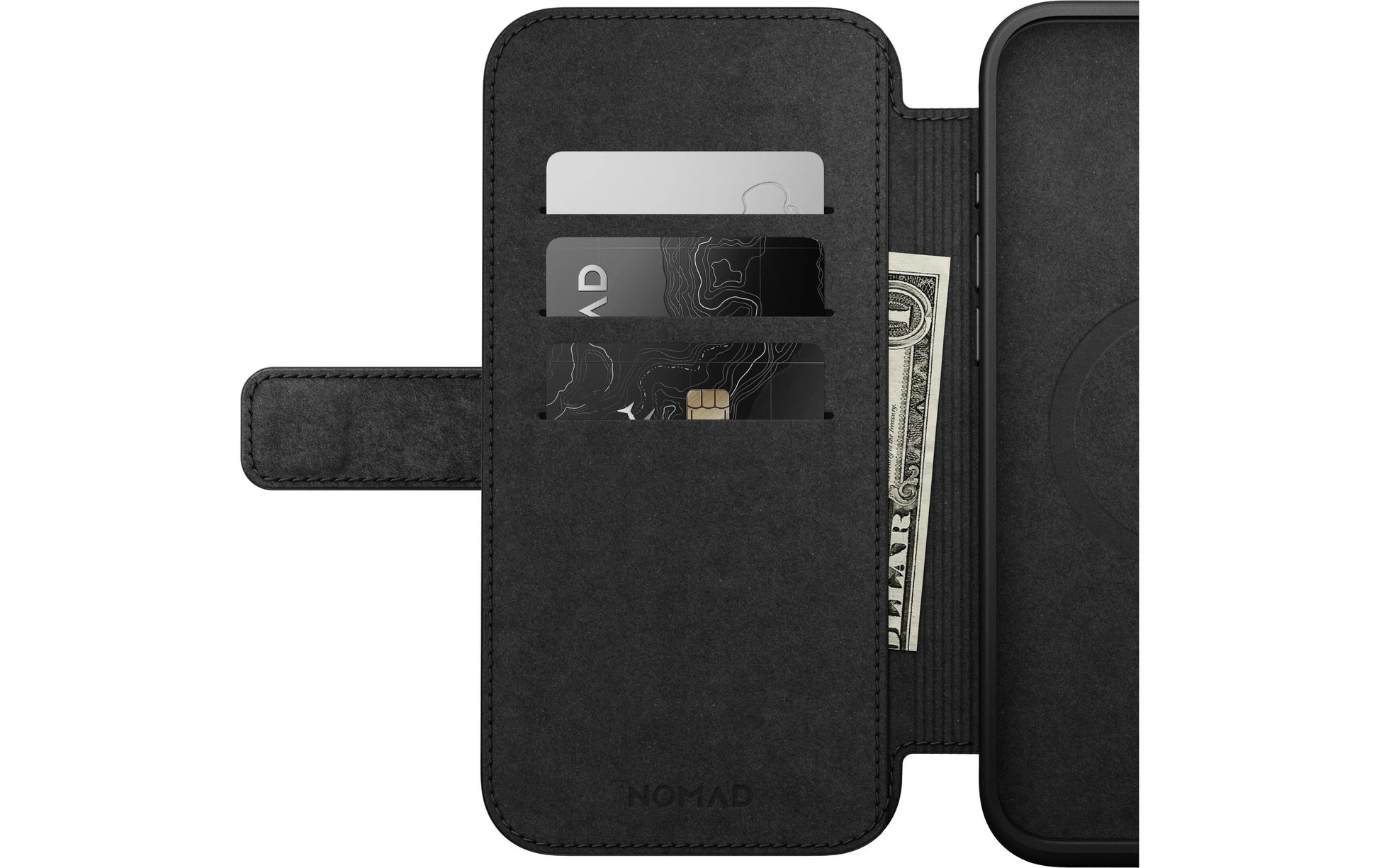 Nomad Booklet-Hülle – für Apple iPhone 16 Plus – Braun – Leder – MagSafe-kompatibel, mit Kartenfach