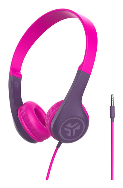 JLab JBuddies Pop Kinderkopfhörer – On-Ear, Stereo, Kabelgebunden, 3,5 mm Klinke, Rosa