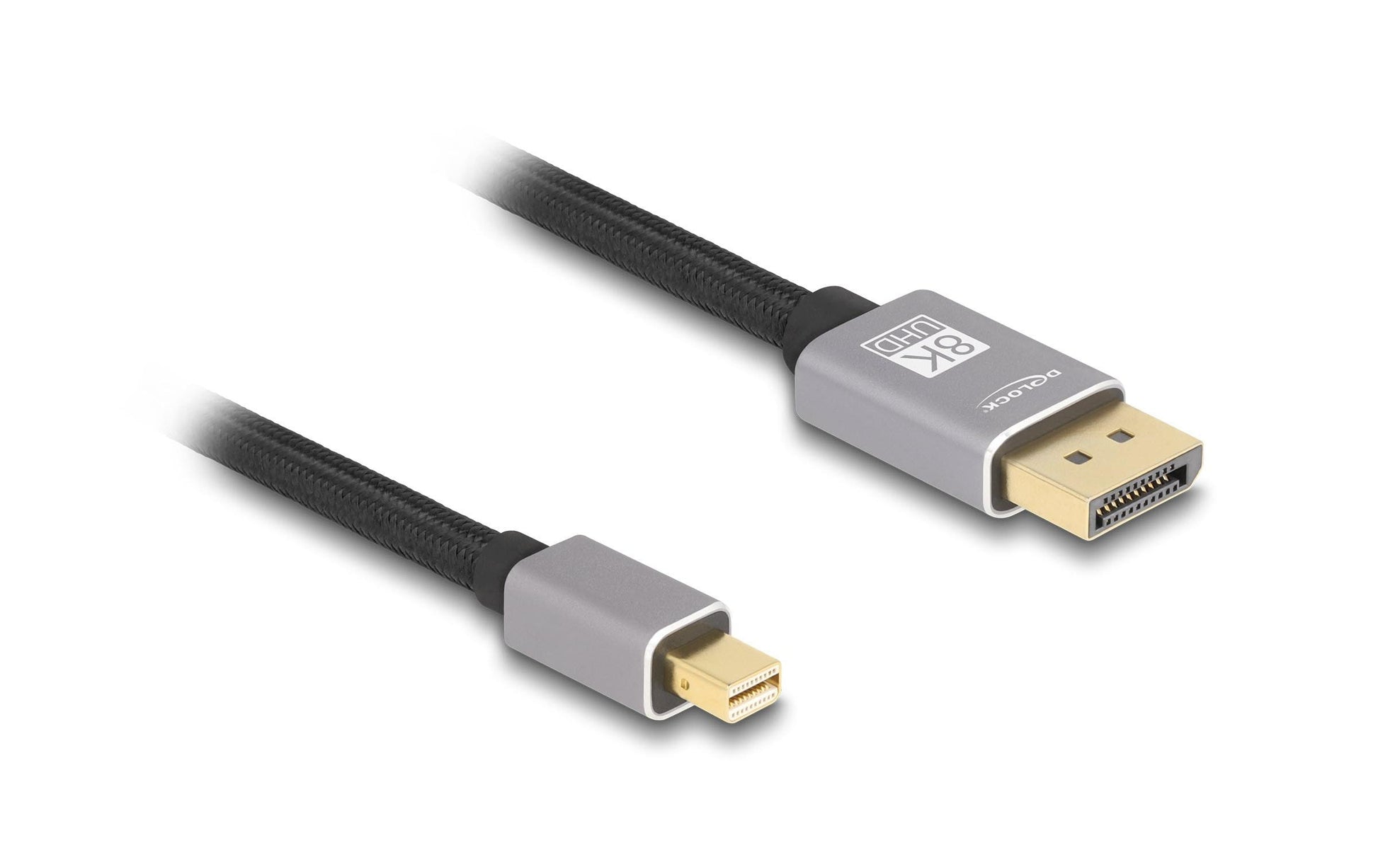 Delock Mini-DisplayPort auf DisplayPort Kabel DP 1.4 8K 60 Hz – 3 m – Grau