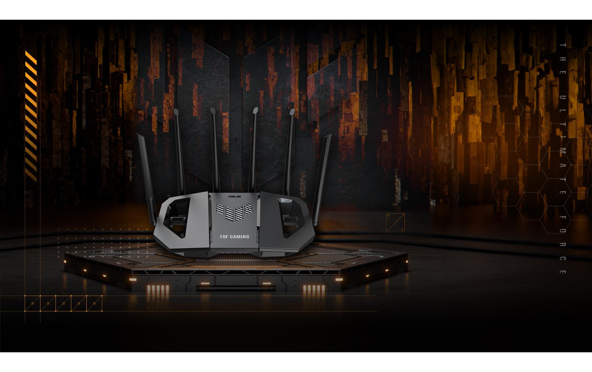ASUS TUF-BE6500 – Tisch-Router, WLAN, 2,4 / 5 GHz, MIMO, schwarz