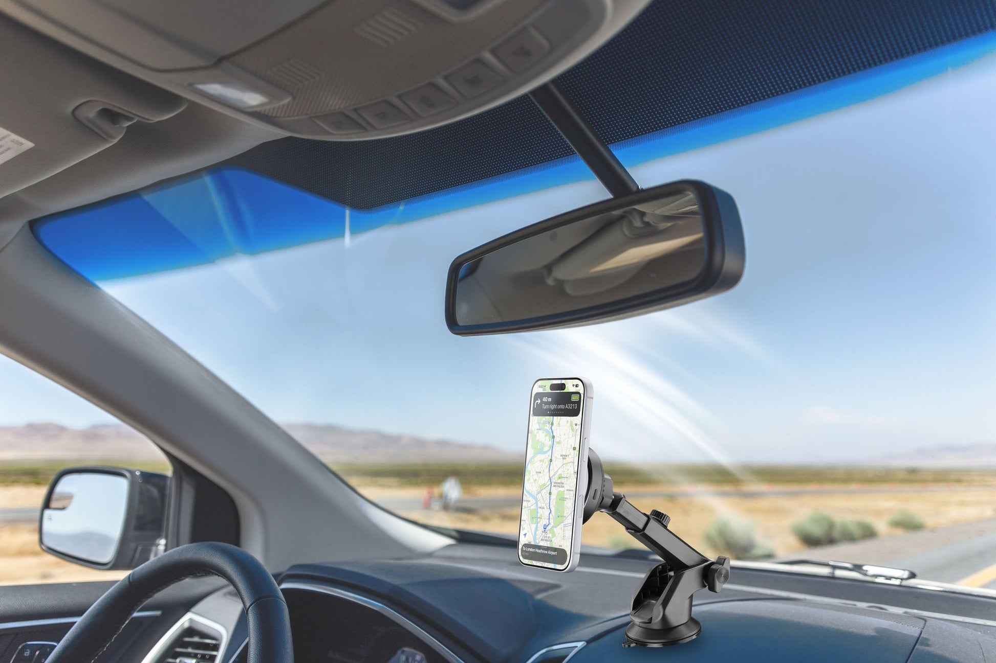 Cellularline Freeze Mag Qi2.2 – Auto-Ladehalterung – Qi2 25 W – für Smartphones mit kabellosem Laden – Schwarz