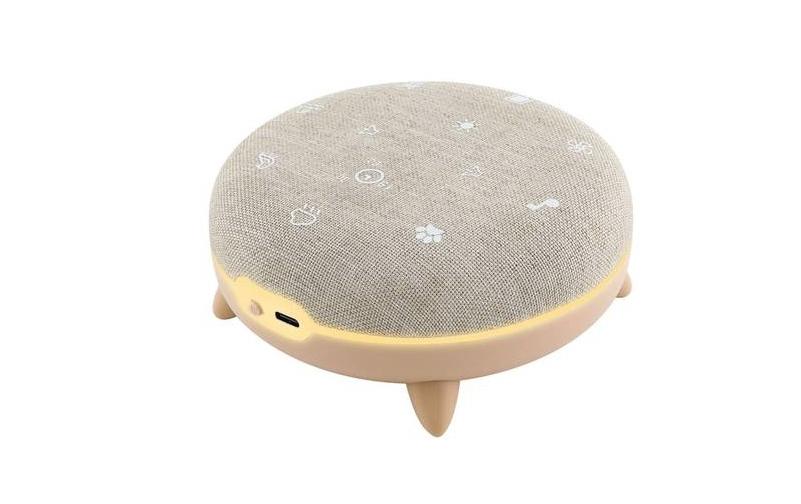 Terraillon Zen Box Kids Musikspielzeug – Weissrauschen-Generator, 7 Melodien, Bluetooth, USB-C – Grau/Beige