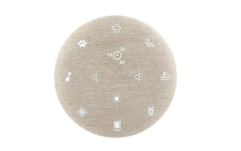 Terraillon Zen Box Kids Musikspielzeug – Weissrauschen-Generator, 7 Melodien, Bluetooth, USB-C – Grau/Beige