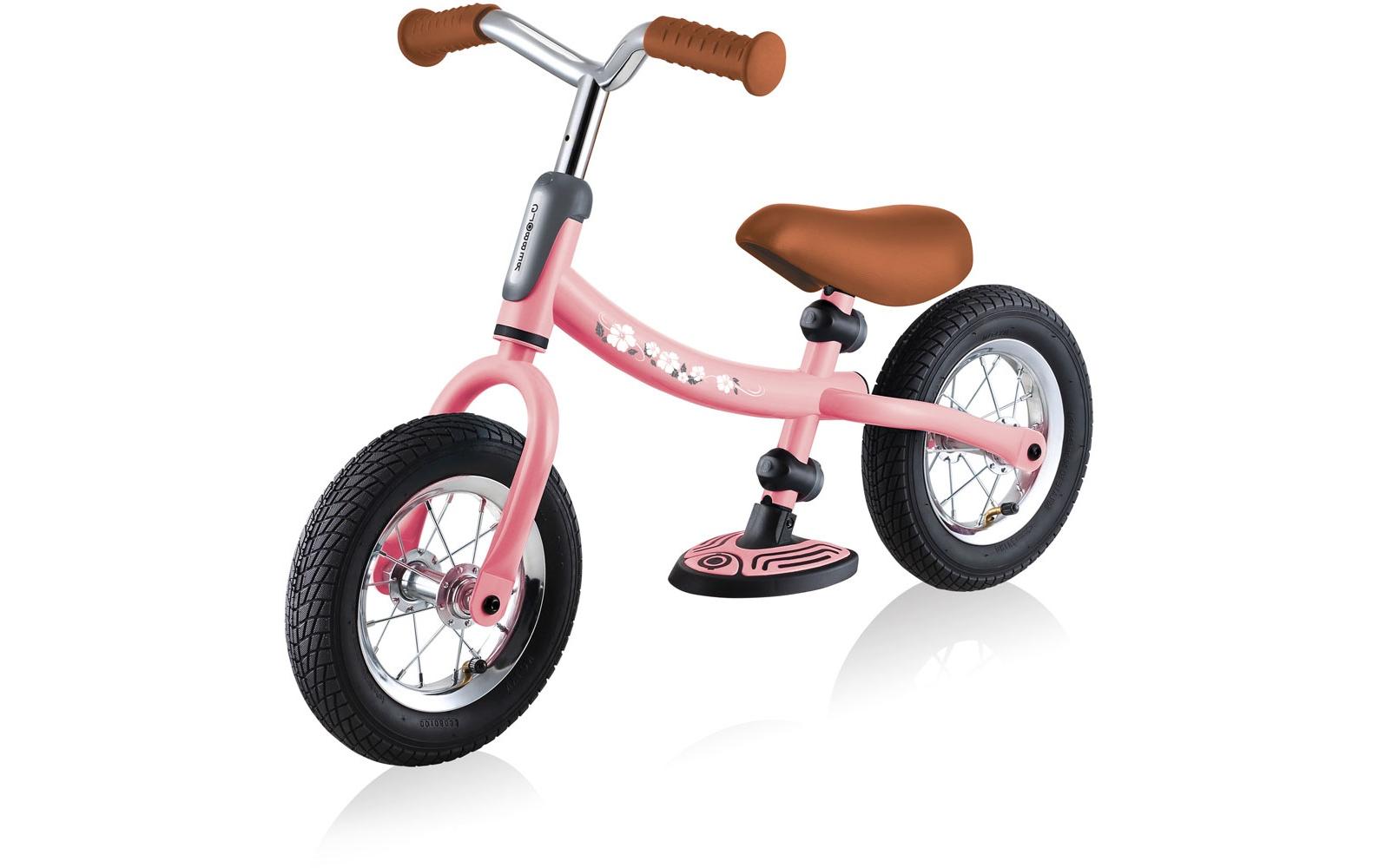 Globber GO BIKE AIR Aufsitzlaufrad – Aufblasbare Räder, Verstellbar – Ab 3 Jahren – Aluminium – Rosa