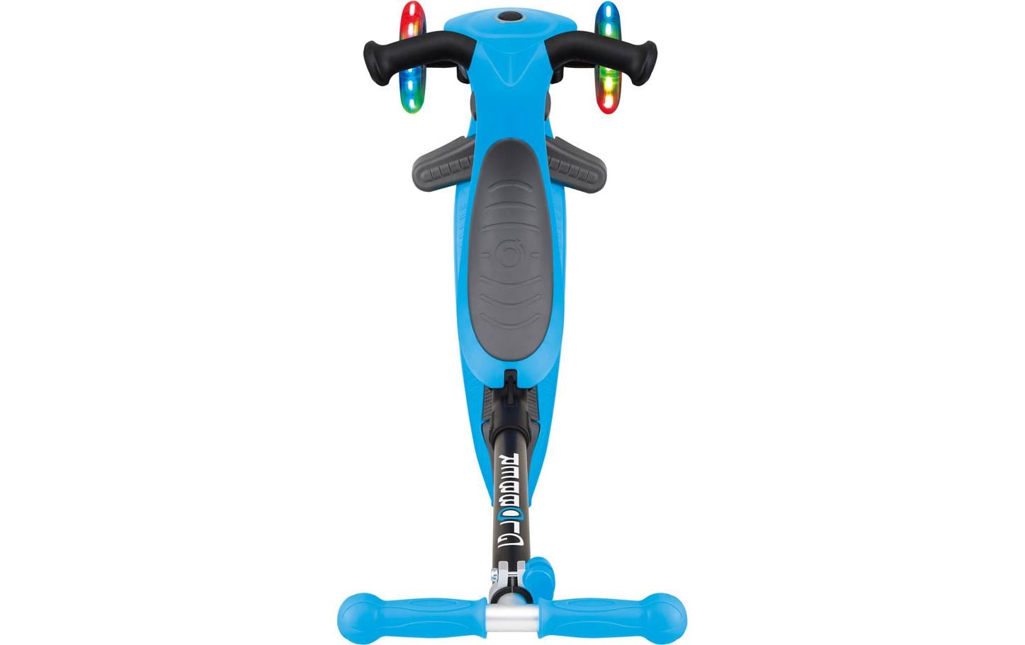 Globber GO UP Foldable Plus Lights Dreiradroller – faltbar, höhenverstellbar – hellblau – ab 1,2 J. – 50 kg