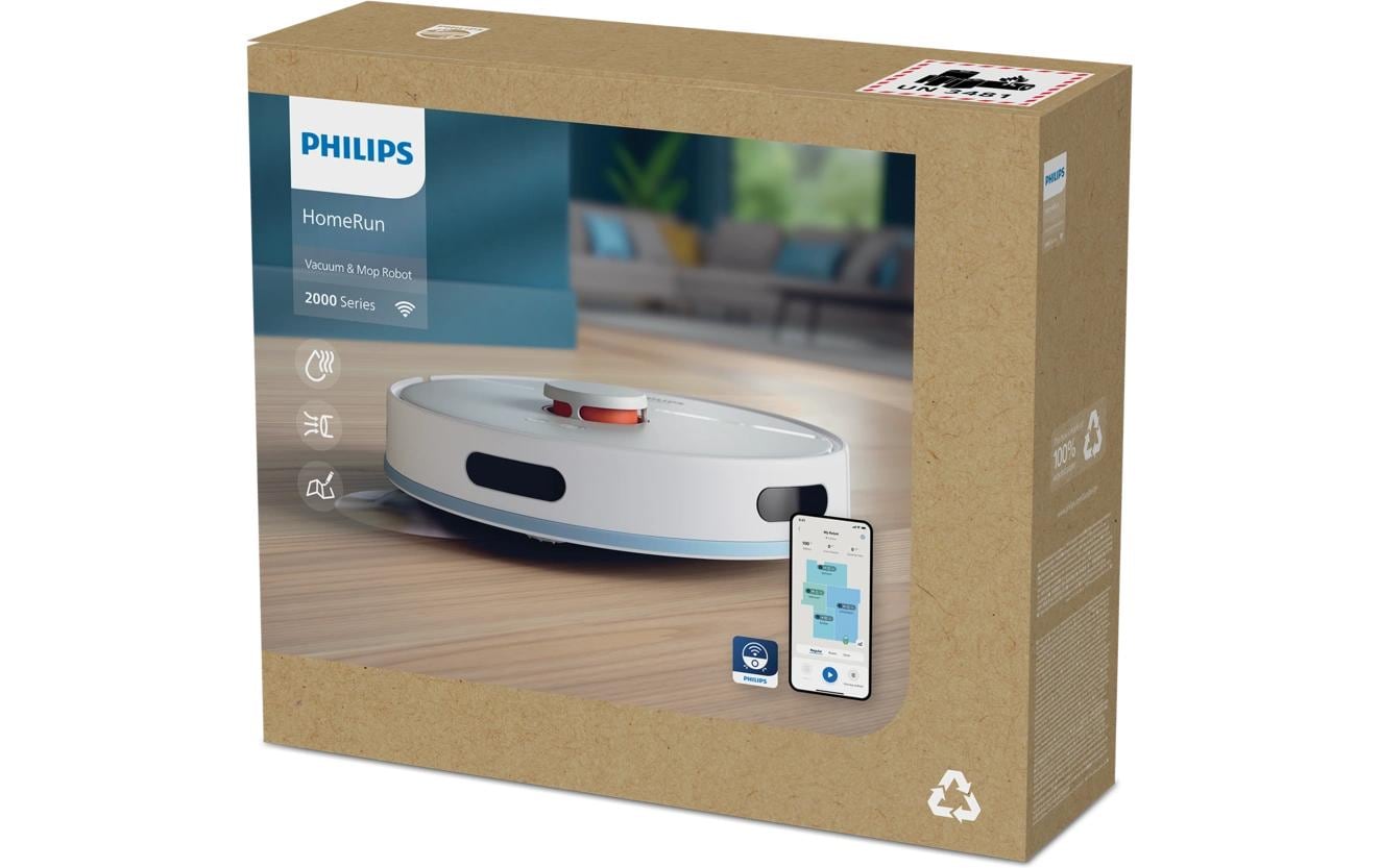Philips Roboterstaubsauger HomeRun XU2000/20 – 0,4 l, Akkubetrieb, 66 dB(A), 14,4 V