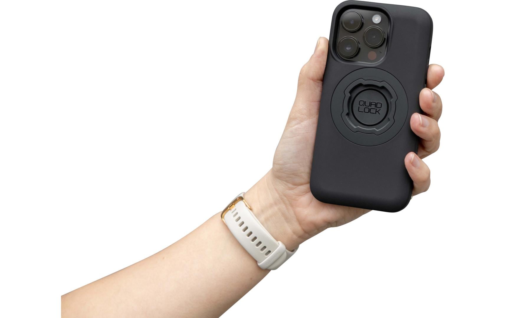 Quad Lock MAG Case – Backcover – für Apple iPhone 16, MagSafe, PC+TPU+Mikrofaser, Schwarz