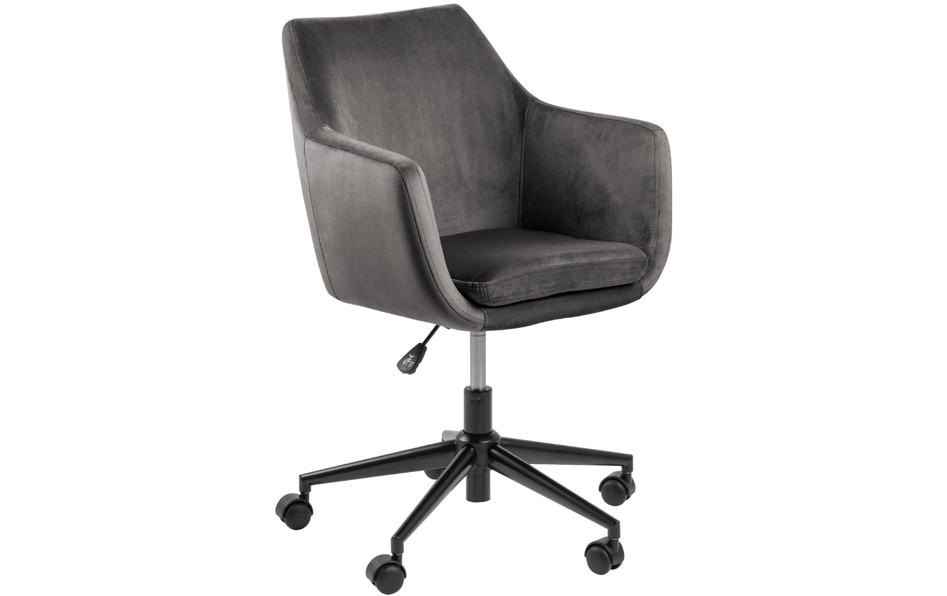 Actona AC Design Bürostuhl Nora – Stoff, Metallfuss, Dunkelgrau