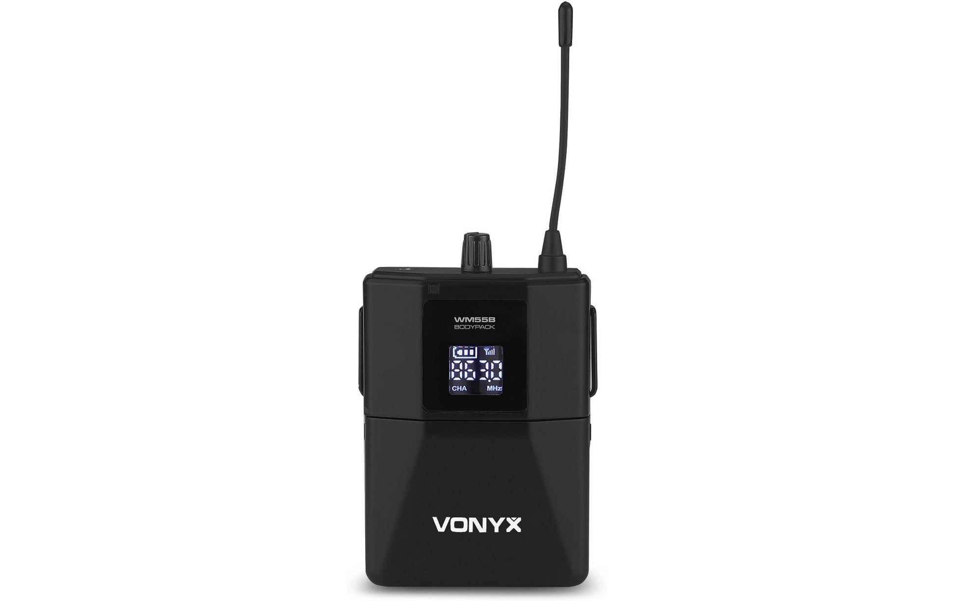 Vonyx WM552B Streaming-/Mikrofon-Kit 2er-Set – 6,3 mm Klinke, Kabellos (UHF 863–865 MHz), Niere, Schwarz