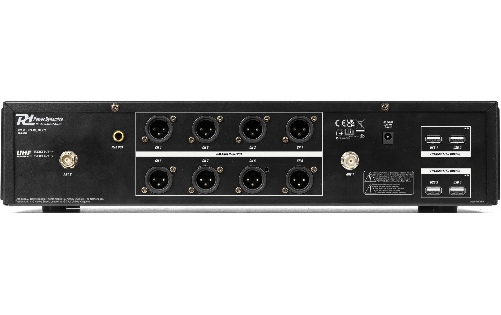 Power Dynamics PD528B Headsetmikrofon 8er-Set – USB, 6,35 mm Klinke, XLR, Kabellos, Niere, 500–530 MHz
