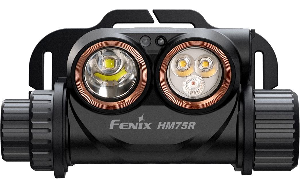 Fenix Stirnlampe HM75R – 1600 lm, 223 m, Laufzeit 300 h – Grau/Orange