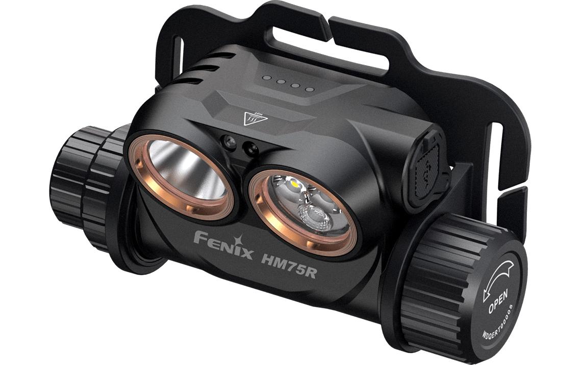 Fenix Stirnlampe HM75R – 1600 lm, 223 m, Laufzeit 300 h – Grau/Orange