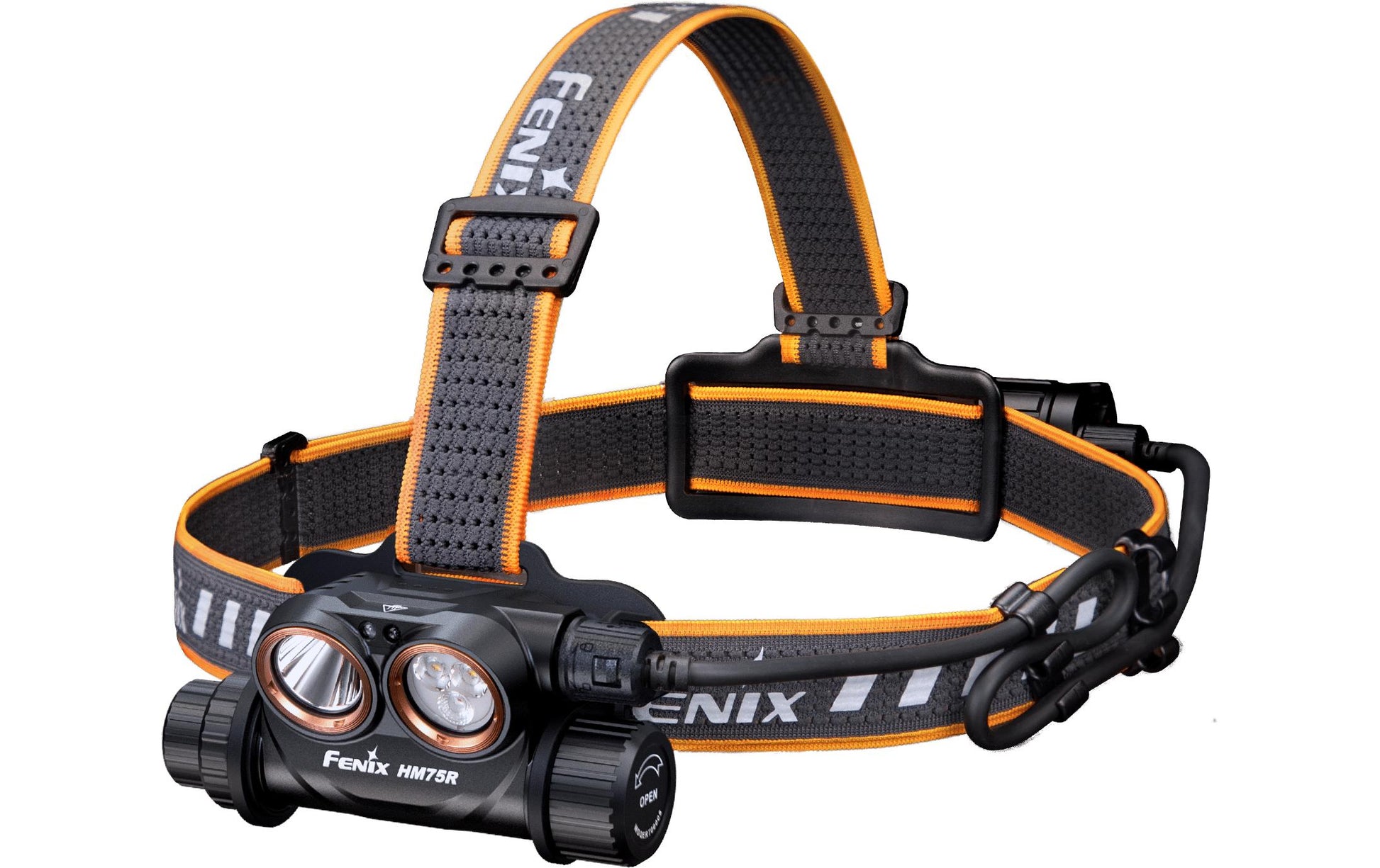 Fenix Stirnlampe HM75R – 1600 lm, 223 m, Laufzeit 300 h – Grau/Orange