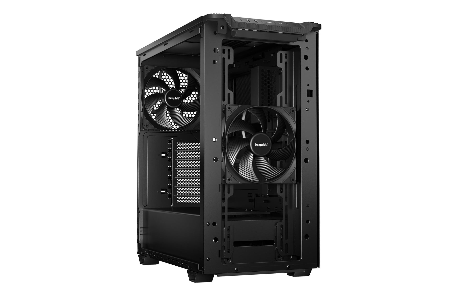be quiet! be quiet PURE BASE 501 – Midi-Tower – Schwarz, ATX/micro-ATX/Mini-ITX, 1×140 mm vorne, Max. CPU-Höhe 178 mm
