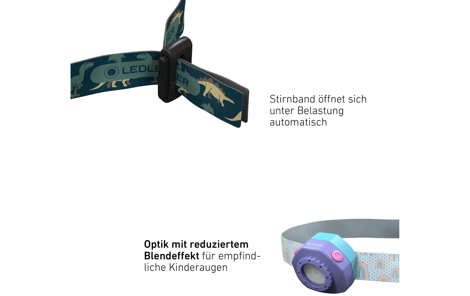 Ledlenser Stirnlampe KIDLED4R – 40 lm, 9 m, IP44, Laufzeit 18 h – Grün