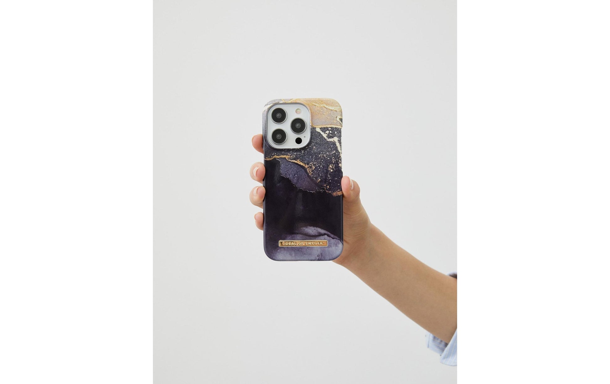 iDeal of Sweden Backcover – für Apple iPhone 16 Plus, MagSafe, PC+recyceltes Polyester, Golden Twilight Marble