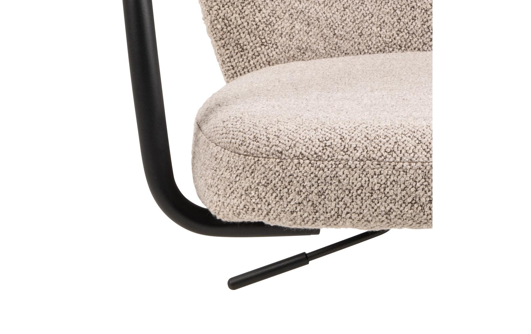 Actona AC Design Bürostuhl Patricia – Stoffbezug, Metallfuss, Beige