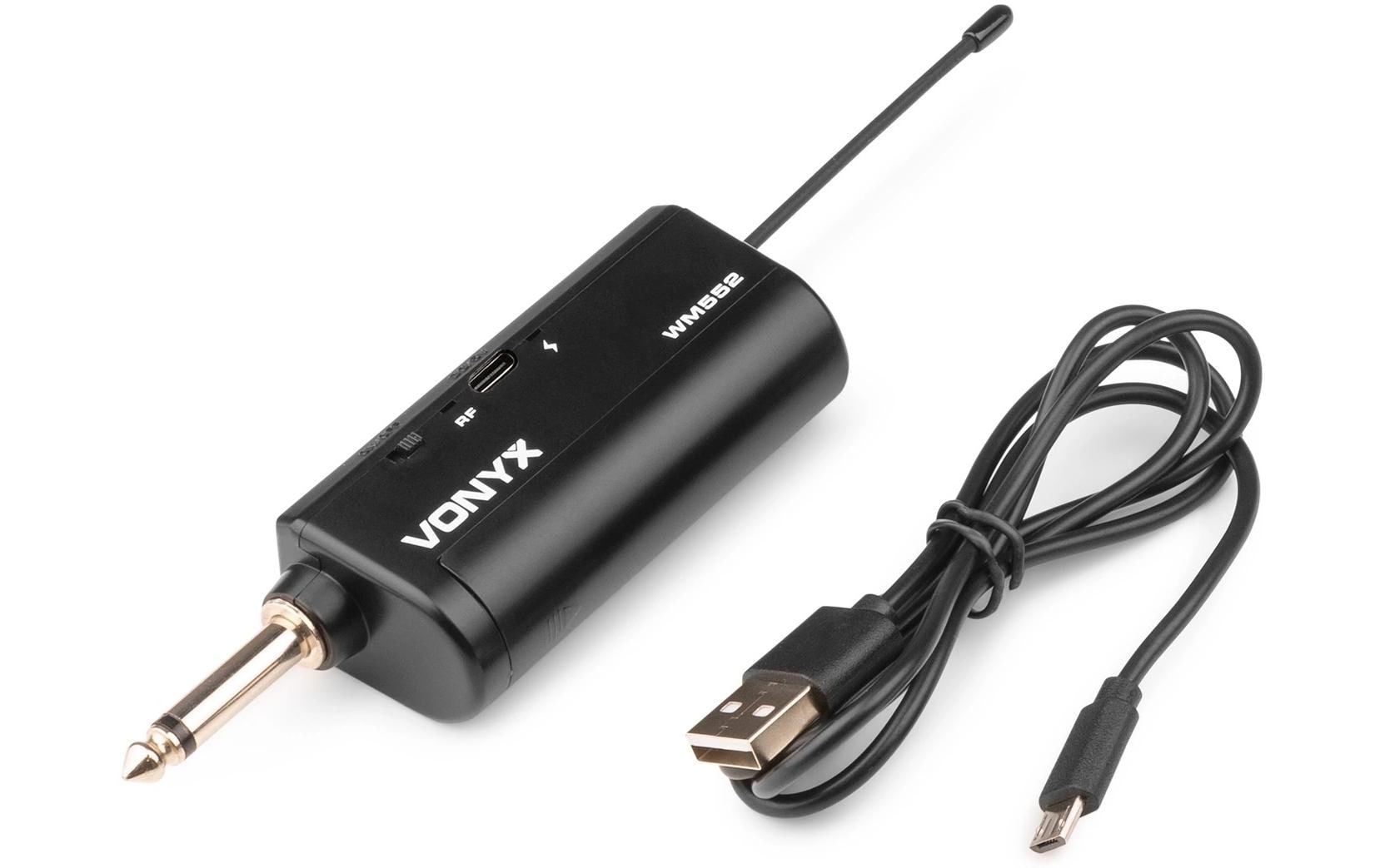 Vonyx WM552B Streaming-/Mikrofon-Kit 2er-Set – 6,3 mm Klinke, Kabellos (UHF 863–865 MHz), Niere, Schwarz