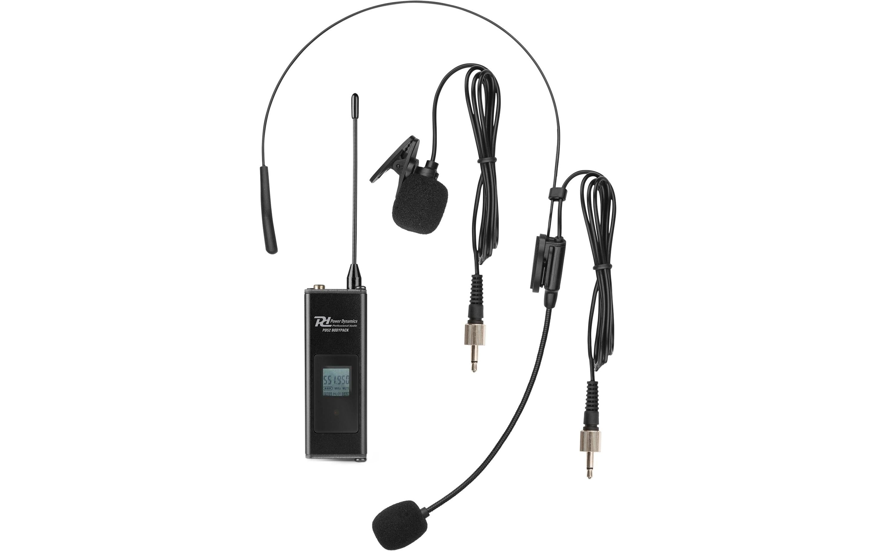 Power Dynamics PD520BP Erweiterungsmikrofon – Kabellos, Niere, 500–530 MHz, für PD52