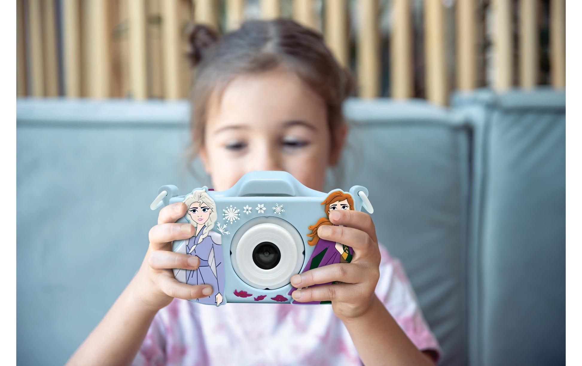 Lexibook Frozen DJ078FZ – Kinderkamera, 5 MP, 1080×960, Blau/Dunkelviolett