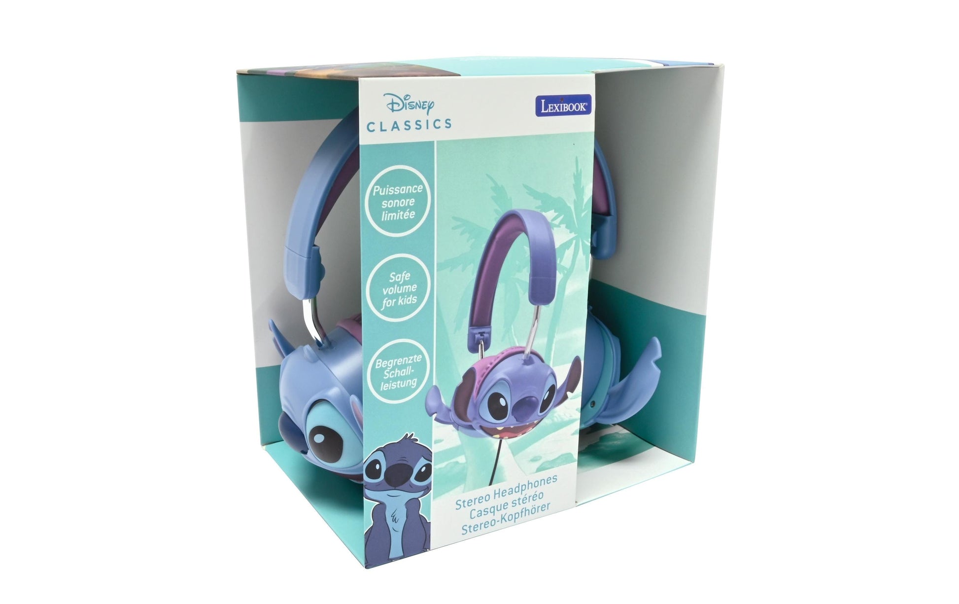 Lexibook Disney Stitch HP015D Kinderkopfhörer – On-Ear, Kabelgebunden, 3,5 mm Klinke, 85 dB Lautstärkebegrenzung, Blau