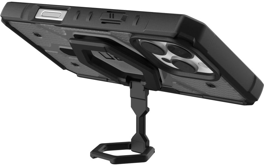 Urban Armor Gear UAG Pathfinder Backcover – für Apple iPhone 16 Pro Max, mit Ständer, TPU, Asche/Schwarz, bis 5,4 m Sturzsicher