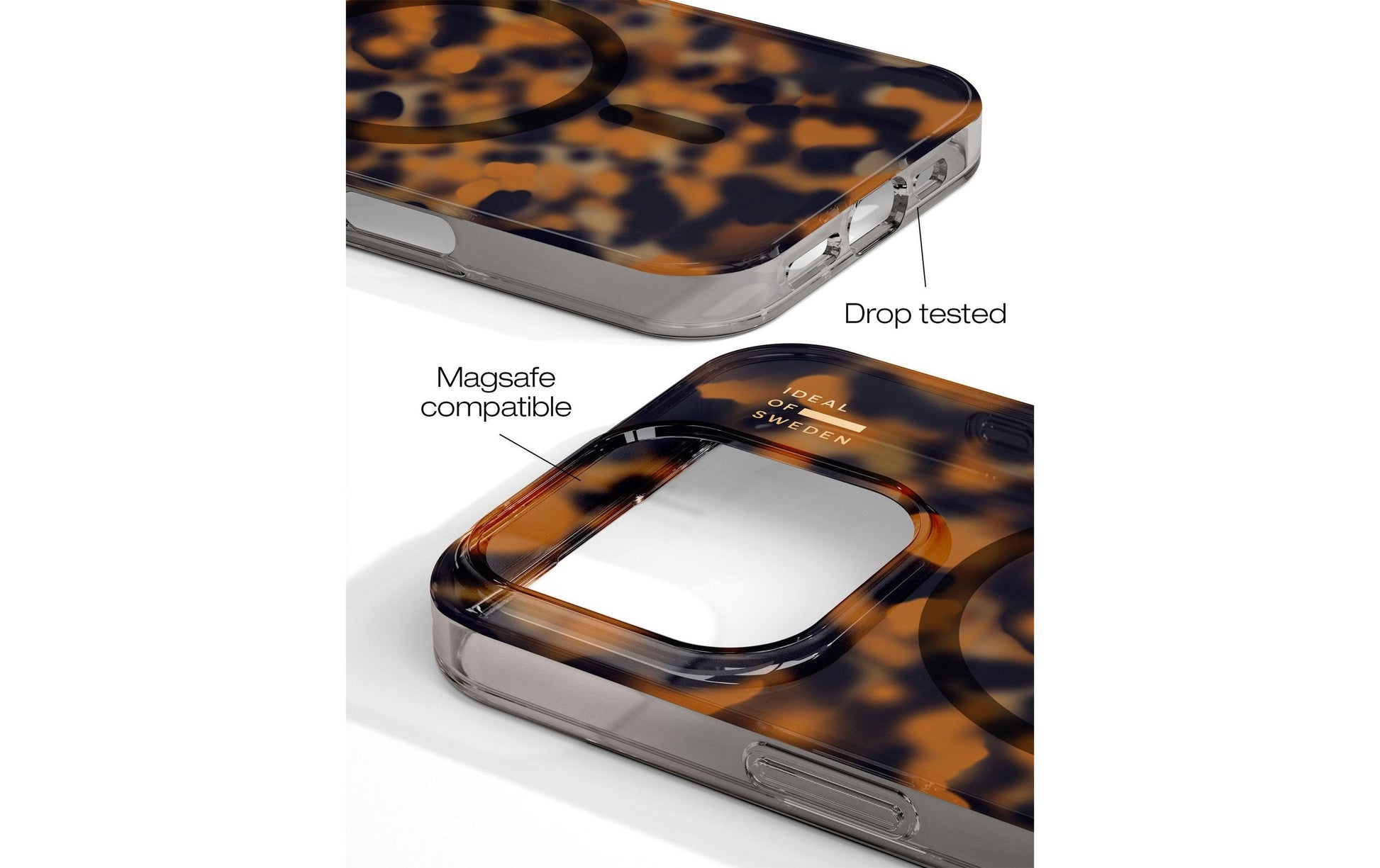 iDeal of Sweden Backcover – für Apple iPhone 16 Pro, MagSafe, PC+TPU, Schildpatt, bis 3 m sturzsicher