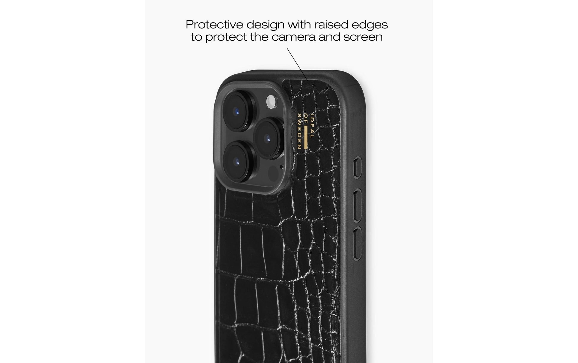 iDeal of Sweden Backcover – für Apple iPhone 16 Pro – schwarz – Kunstleder – MagSafe-kompatibel