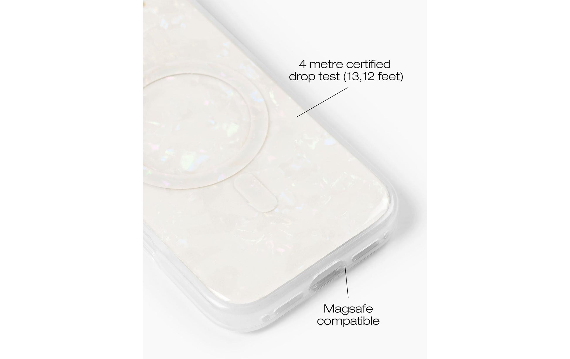 iDeal of Sweden Backcover – für Apple iPhone 16 Pro Max – MagSafe, PC+TPU, Perlmuttweiss, bis 4 m Sturzsicher