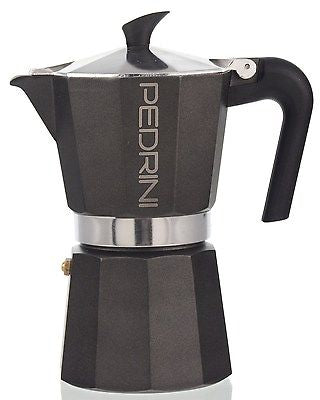 Pedrini Aroma Color 9114 French Press / Kaffeebereiter – 6 Tassen, Aluminium, Anthrazit