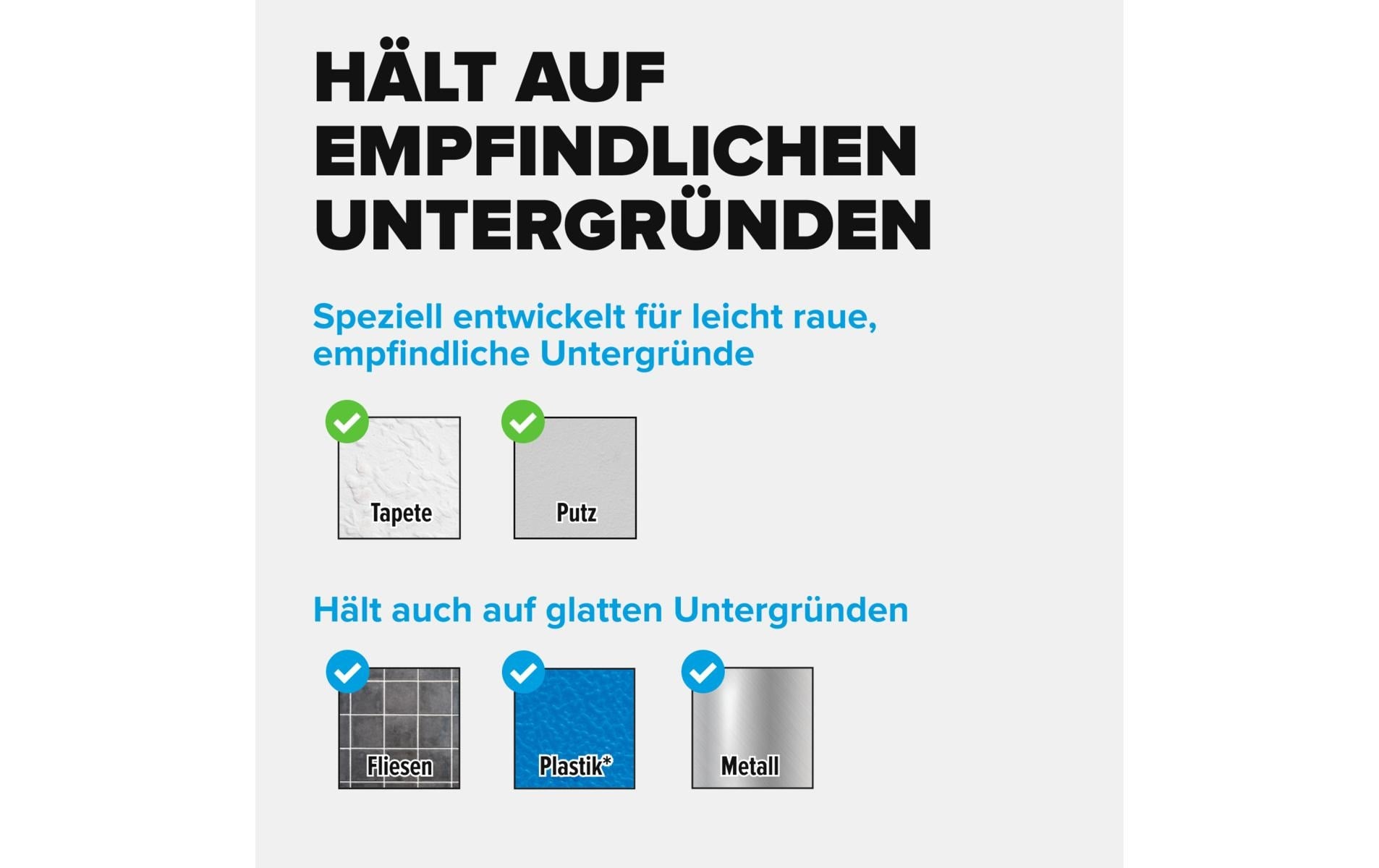 TESA Powerstrips CLICK Montagepad – 20 × 85 mm, weiss, bis 7,2 kg, 32 Stk.