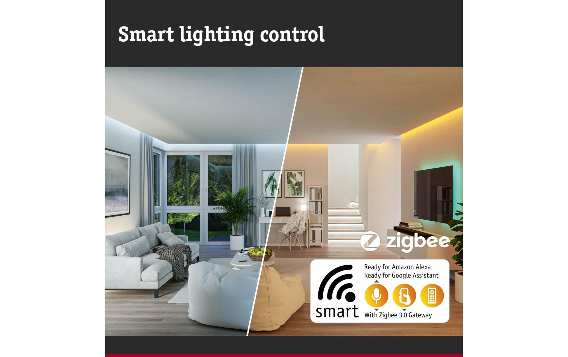 Paulmann Aussenwandleuchte – 700 lm, 8,5 W – Warmweiss, 2200–3000 K – IP44 – Netzbetrieb – für Zigbee