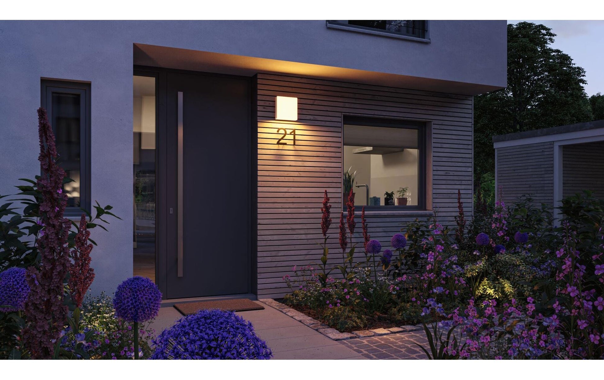 Paulmann Aussenwandleuchte – 25×25 cm, 700 lm, 8,5 W, Warmweiss, 2200–3000 K, IP44, Netzbetrieb, ZigBee