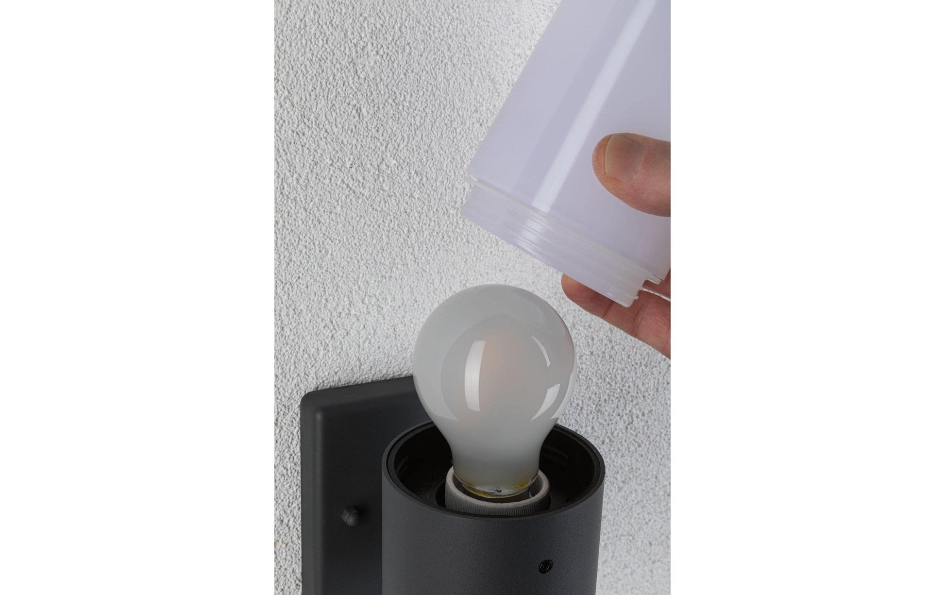 Paulmann Aussenwandleuchte Tubs – 10,5×17,5 cm, 15 W, Warmweiss, IP44, Netzbetrieb, dimmbar – Grau, Metall