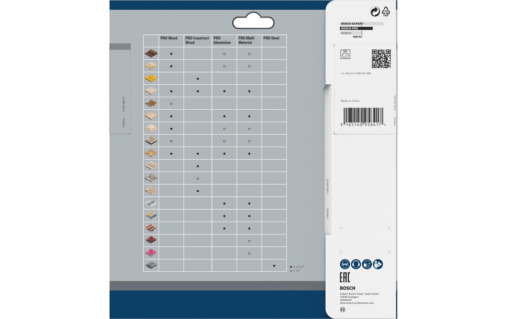 Bosch Kreissägeblatt 184 × 16 × 1,1 mm, 48 Zähne Hartmetall (TCT) – für Holz – ATB