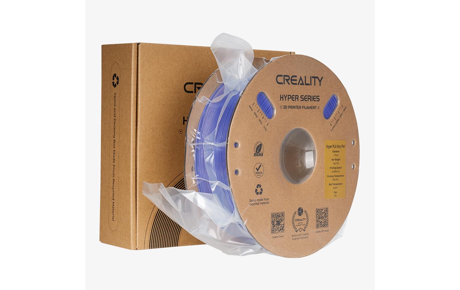Creality 3D-Drucker-Filament Hyper PLA 1,75 mm Perlblau, 1 kg