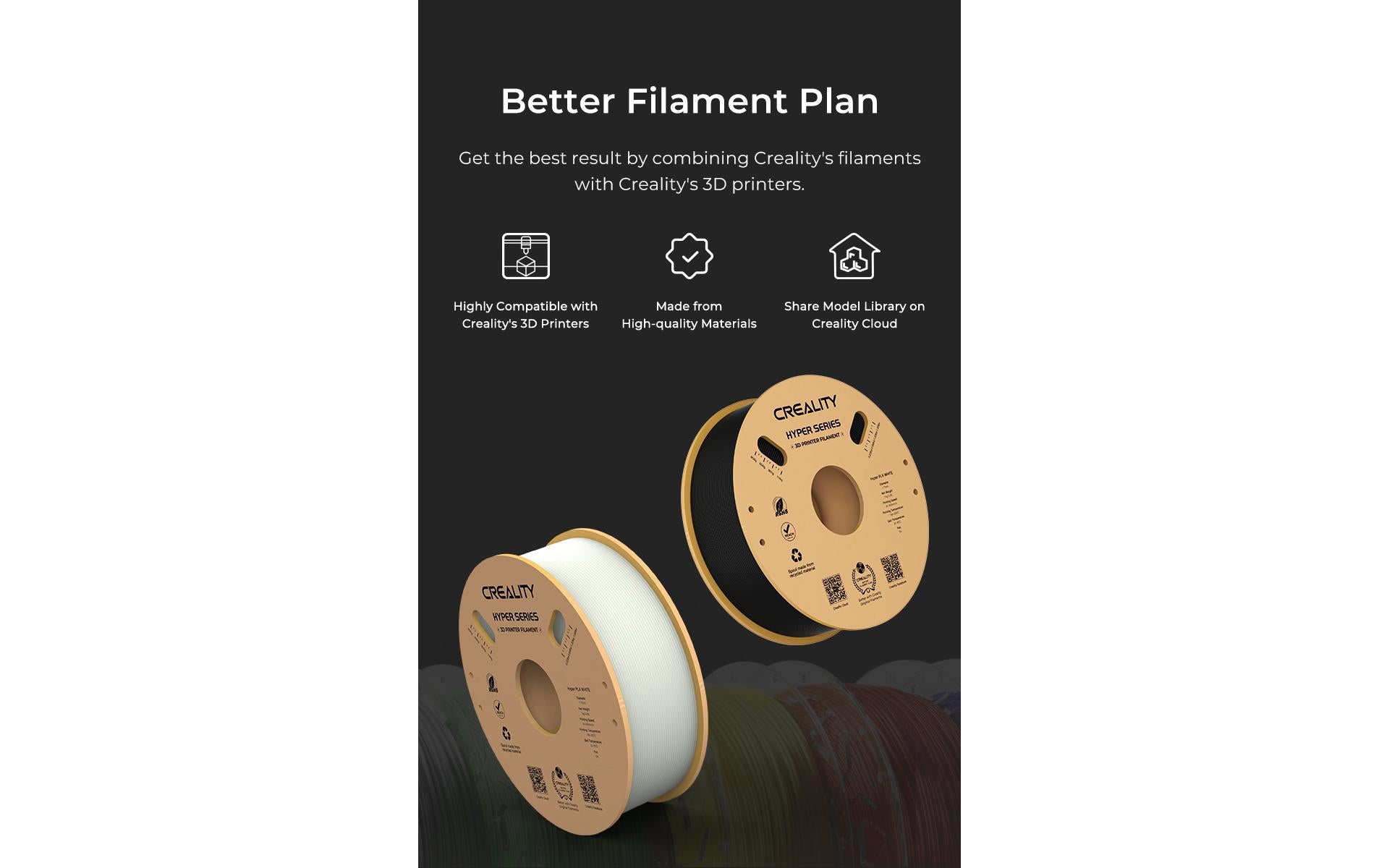 Creality 3D-Drucker-Filament Hyper PLA 1,75 mm Perlblau, 1 kg