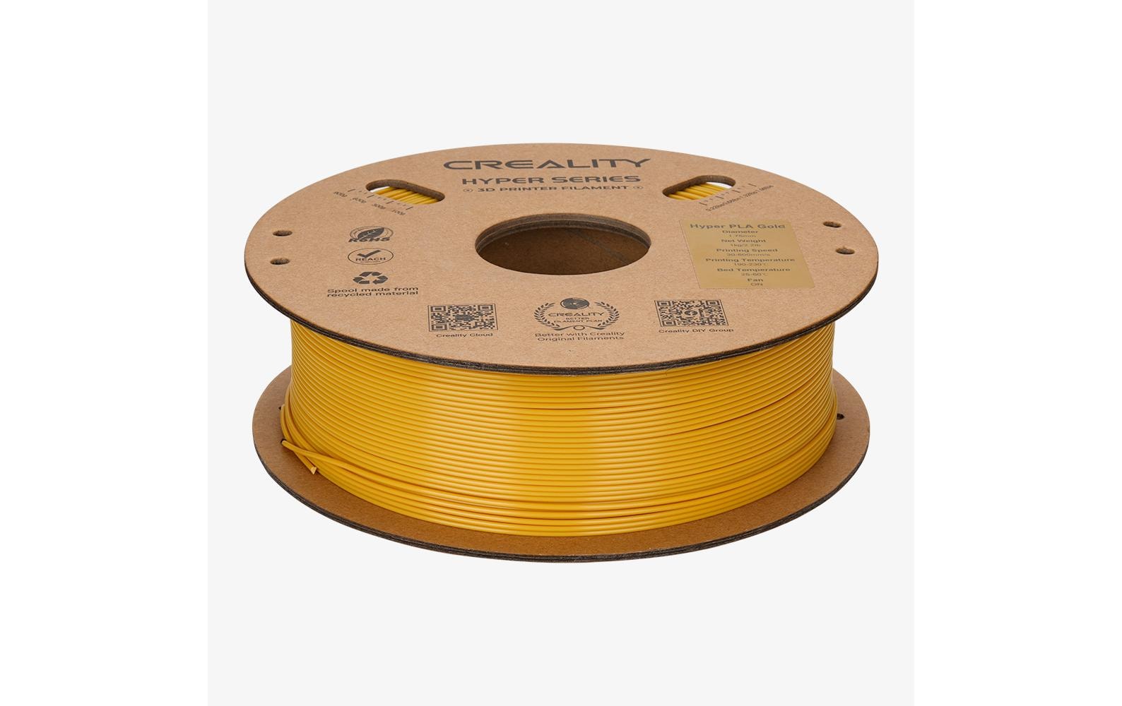 Creality 3D-Drucker-Filament Hyper PLA 1,75 mm Gold, 1 kg