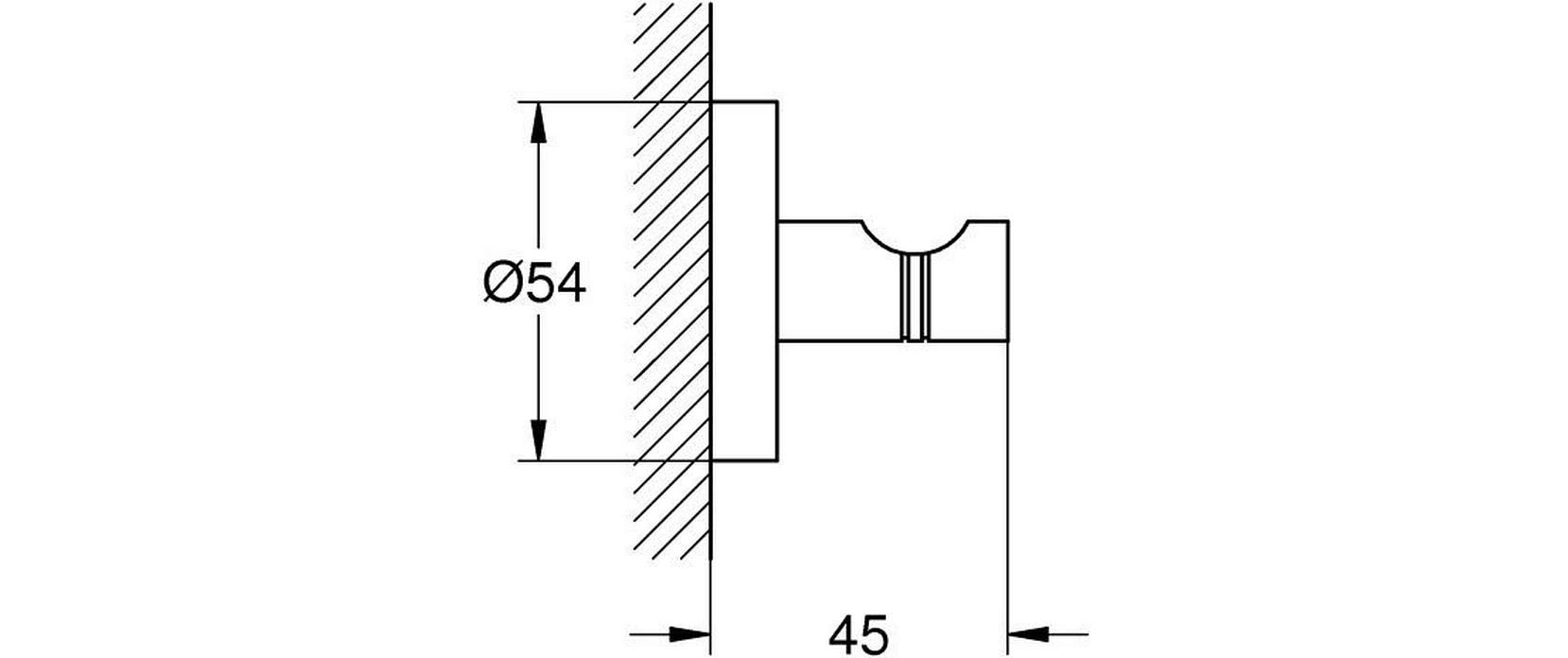 GROHE Haken – Metall, zum Schrauben, Chrom