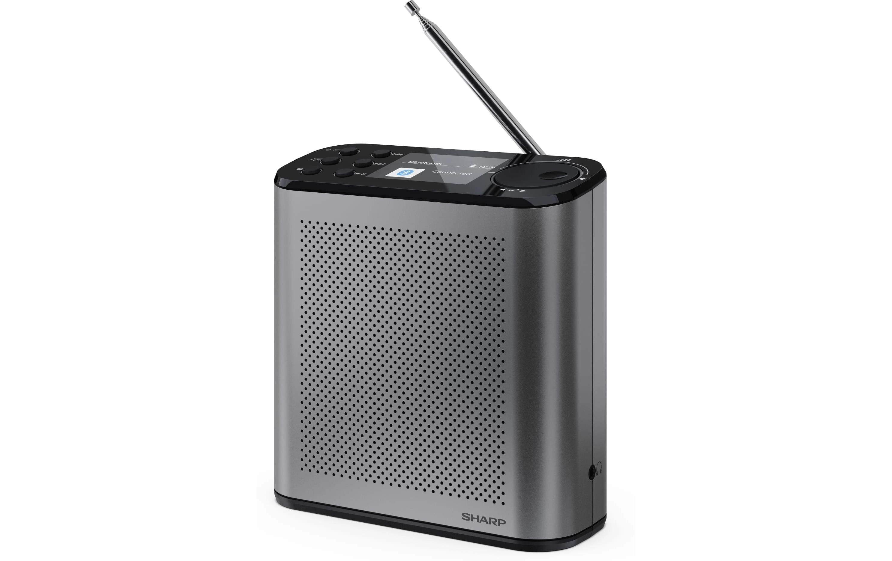 Sharp DR-P530 GR – DAB-/Internetradio – Portabel – DAB+, Bluetooth – Grau