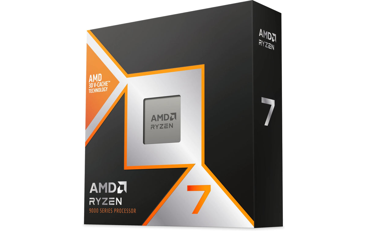 AMD Ryzen 7 9850X3D – CPU – 8 Kerne, 16 Threads, Boost 5,6 GHz, 4,7 GHz, 104 MB Cache, AM5, 120 W, Ohne Kühler