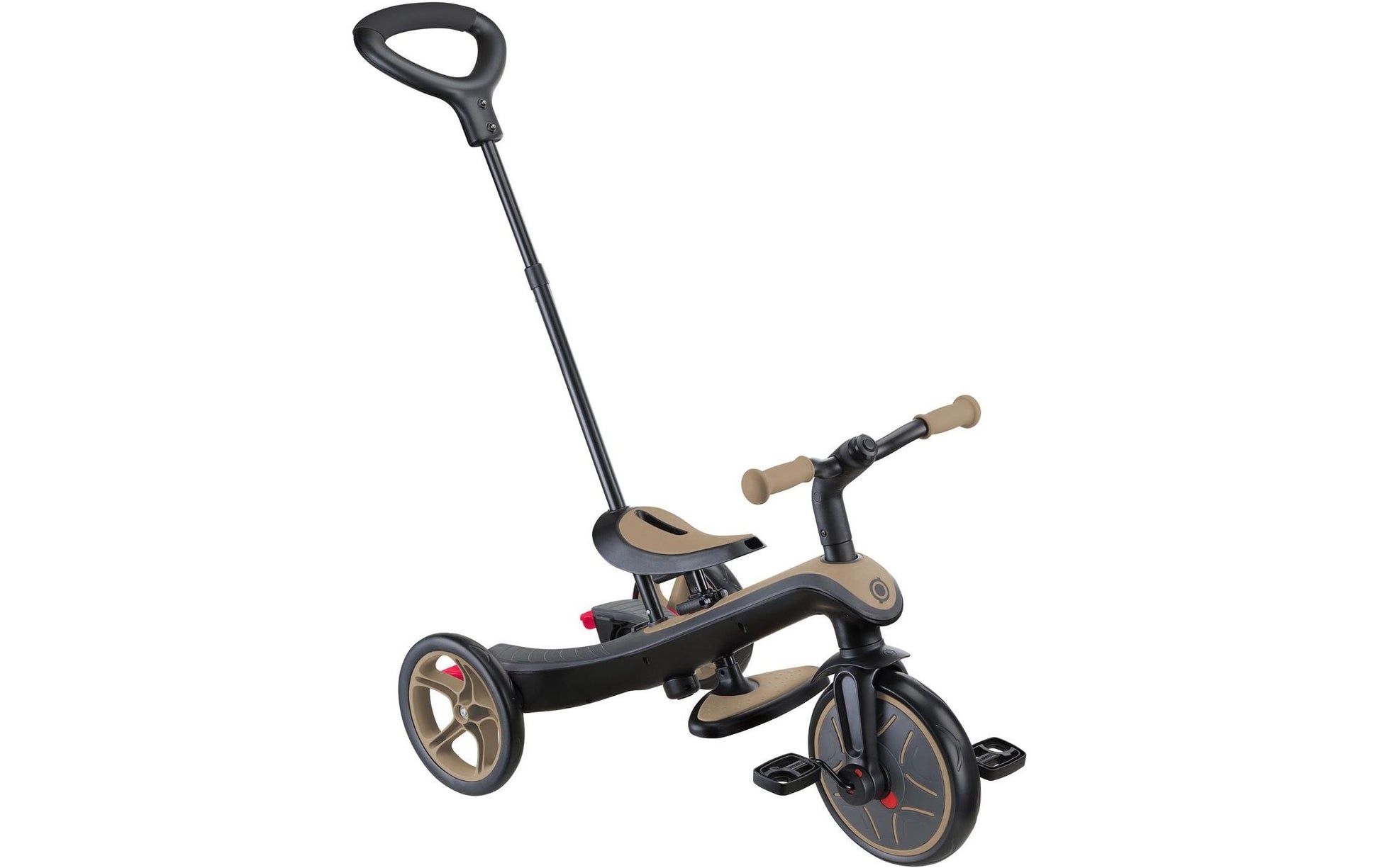 Globber Explorer 4 in 1 Dreirad – Vorderrad Ø 24,9 cm – bis 20 kg – ab 10 M. – Aluminium/Kunststoff – sand