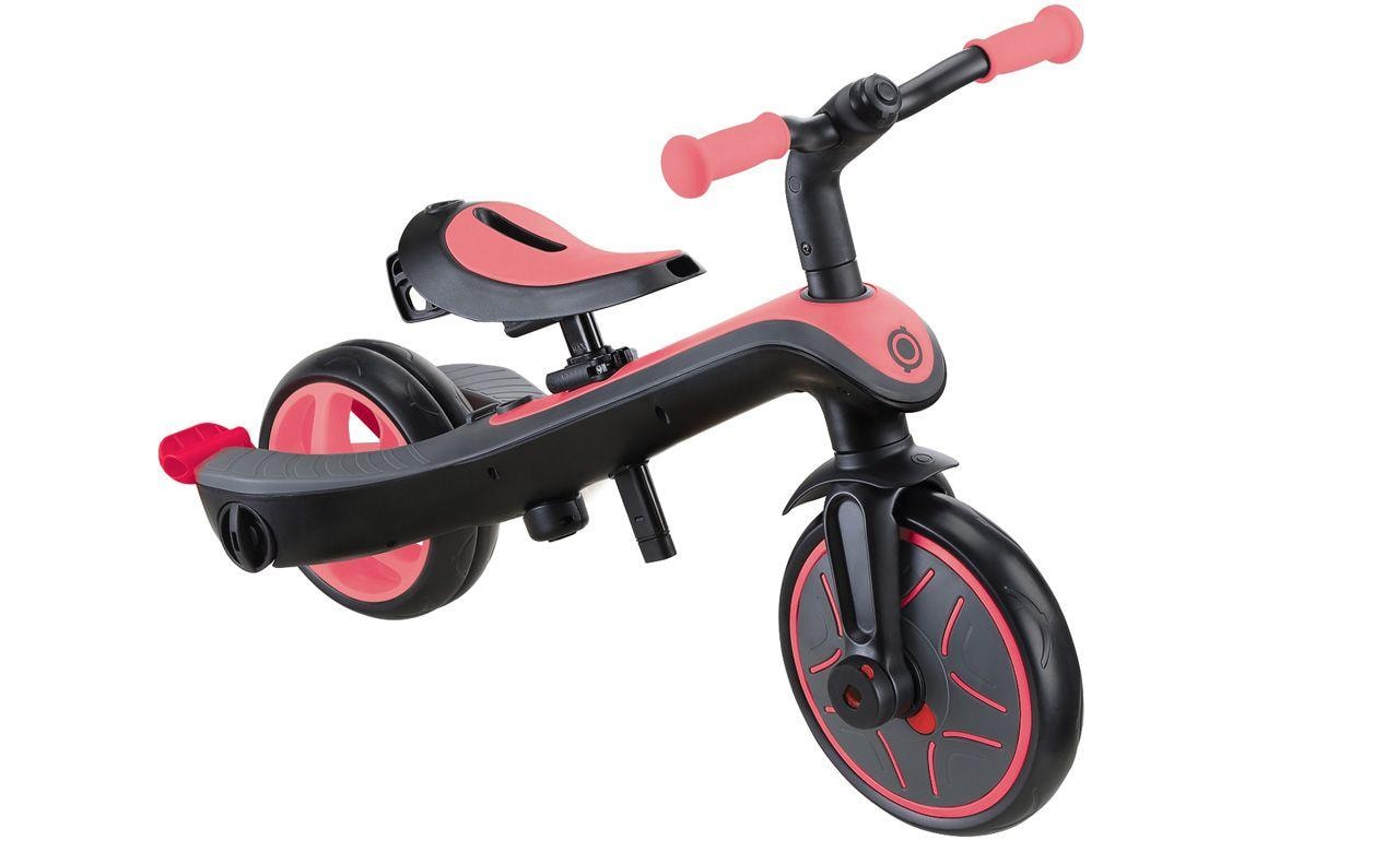Globber Explorer 4 in 1 Dreirad – Schiebestange, verstellbarer Sitz – ab 10 Monaten – Rosa