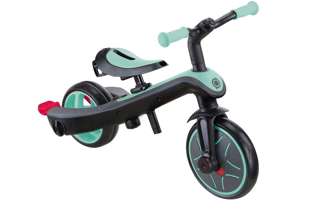 Globber Explorer 4-in-1 Dreirad – Gurt, Schiebestange, verstellbarer Sitz – ab 10 Monaten