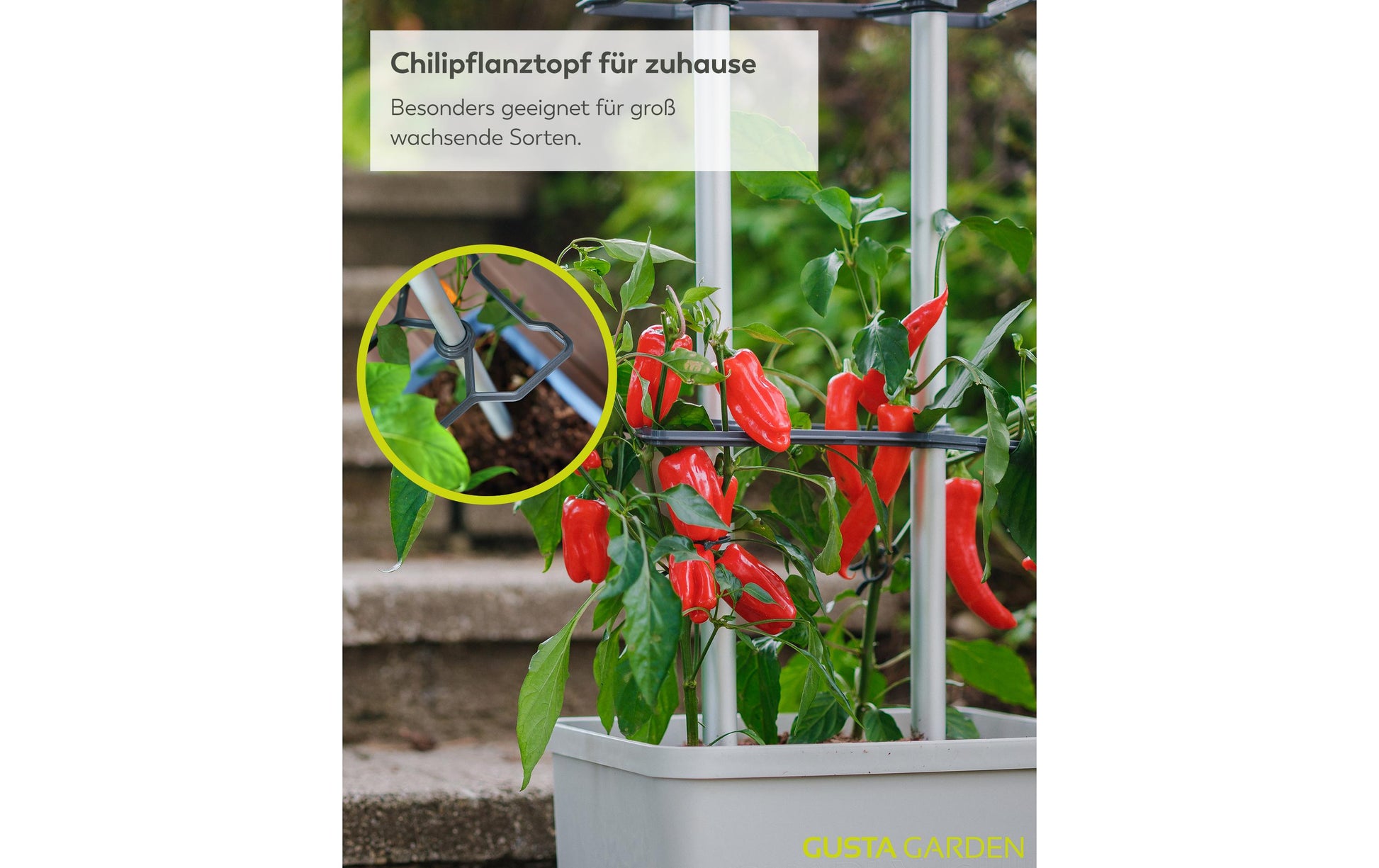 Gusta Garden Topfpflanzer – 20000 ml – Kunststoff, Grau, Rechteckig
